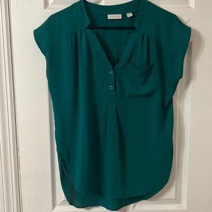Womens New York & Company Blouse, Green, Size XS